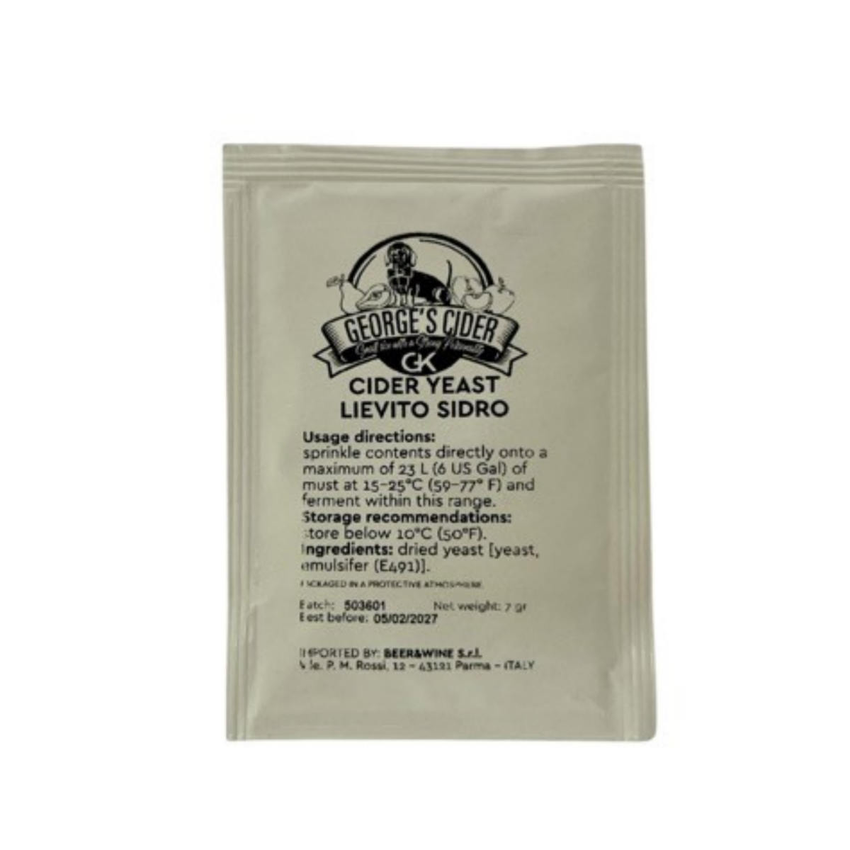 LIEVITO PER SIDRO GEORGE’S CIDER YEAST – 7 GR.