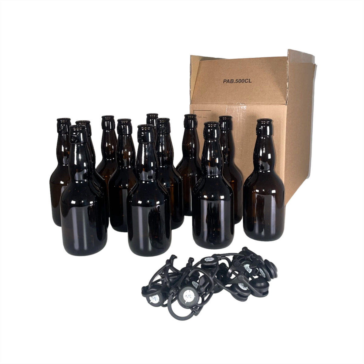 12 BOTTIGLIE PUB 50CL + 12 TAPPI MECCANICI